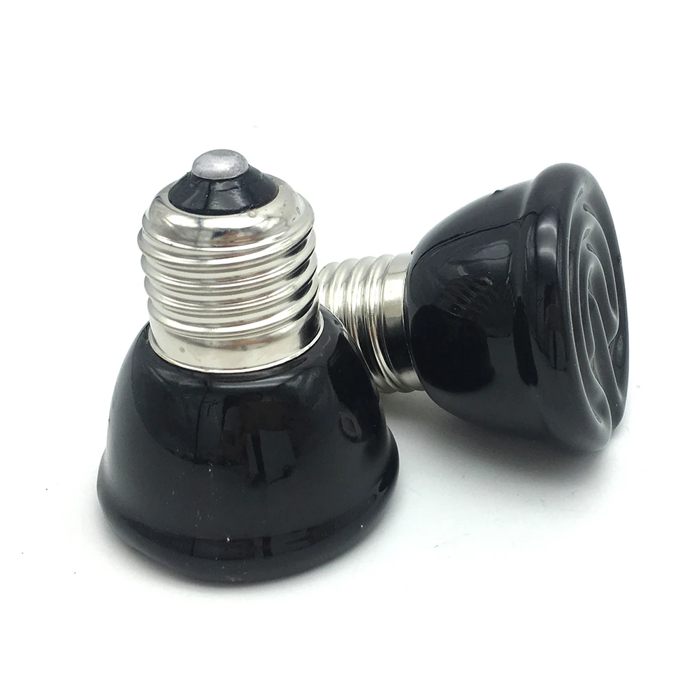 25/50/75/100W E27 Pet Heating Lamp 110V 220V Infrared Ceramic Emitter Heat Light Bulb Pet Brooder Chickens Reptile Lamp 1PC