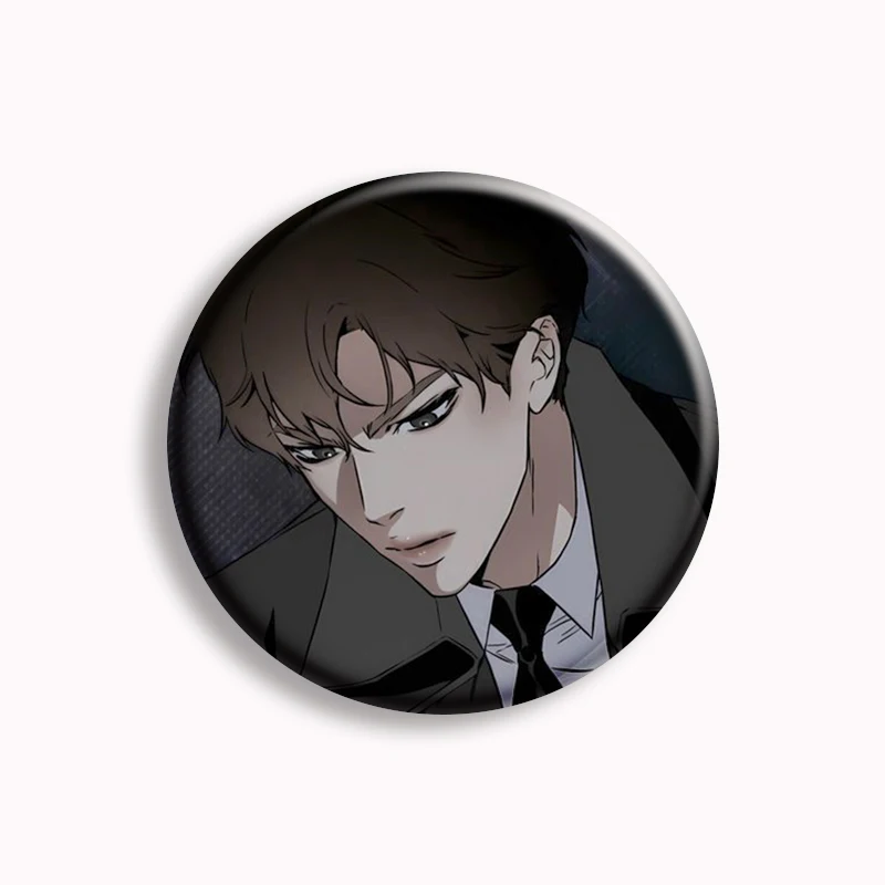 Korean Manhaw Comics Codename Anastasia Button Pin BL Anime  Taekjoo and Zhenya Brooch Badge Bag Accessories Fans Collect 58mm