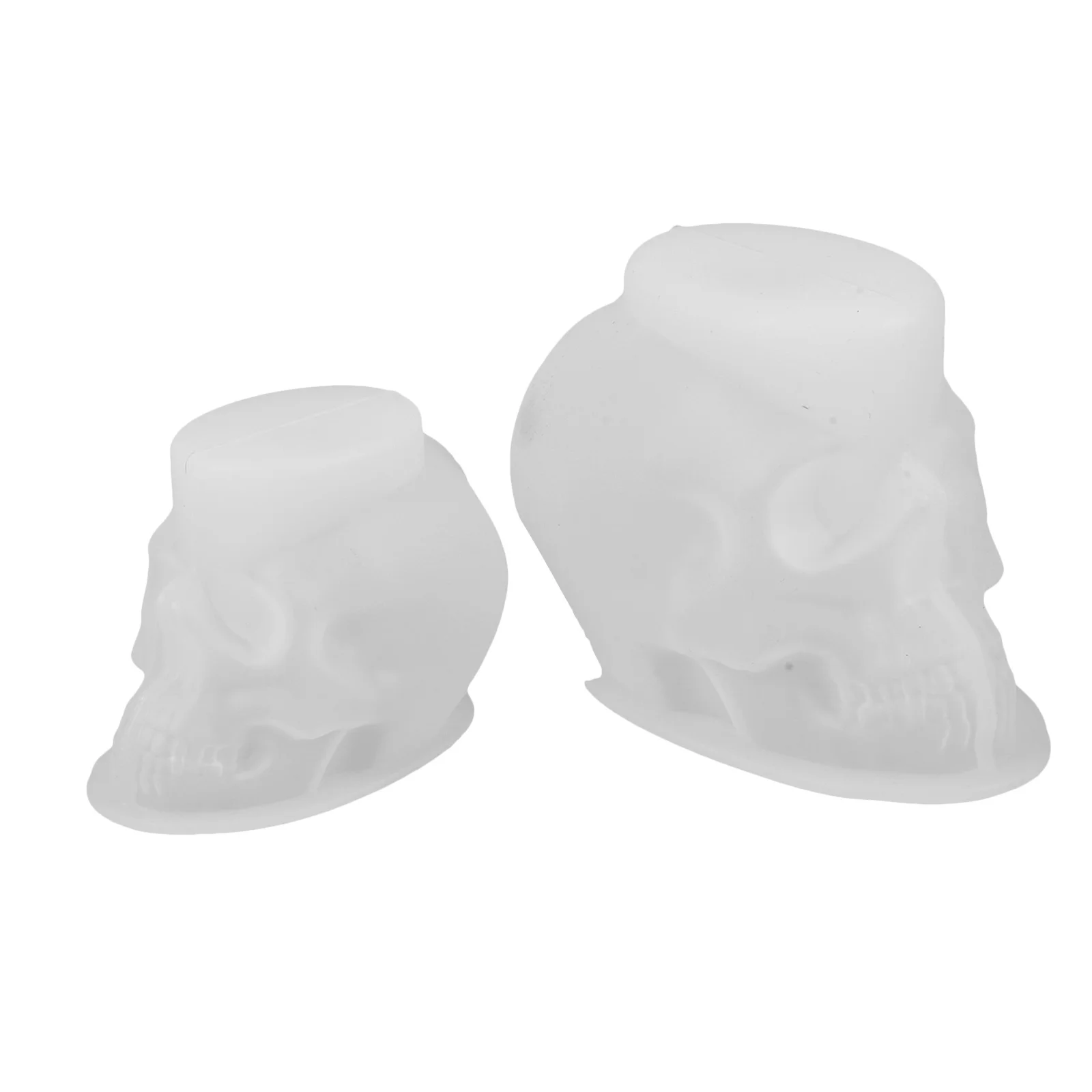 

2Pcs 3D Skull Silicone Mold for Resin Wax Melt Halloween DIY Craft Projects Skull Molds Halloween Clay Mold