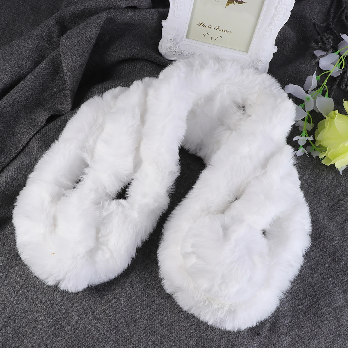 

Imitation Rabbit Scarf Women Super Warm Shawl Lightweight Travel Party Faux Wrap Long Lasting Durable Soft Cozy