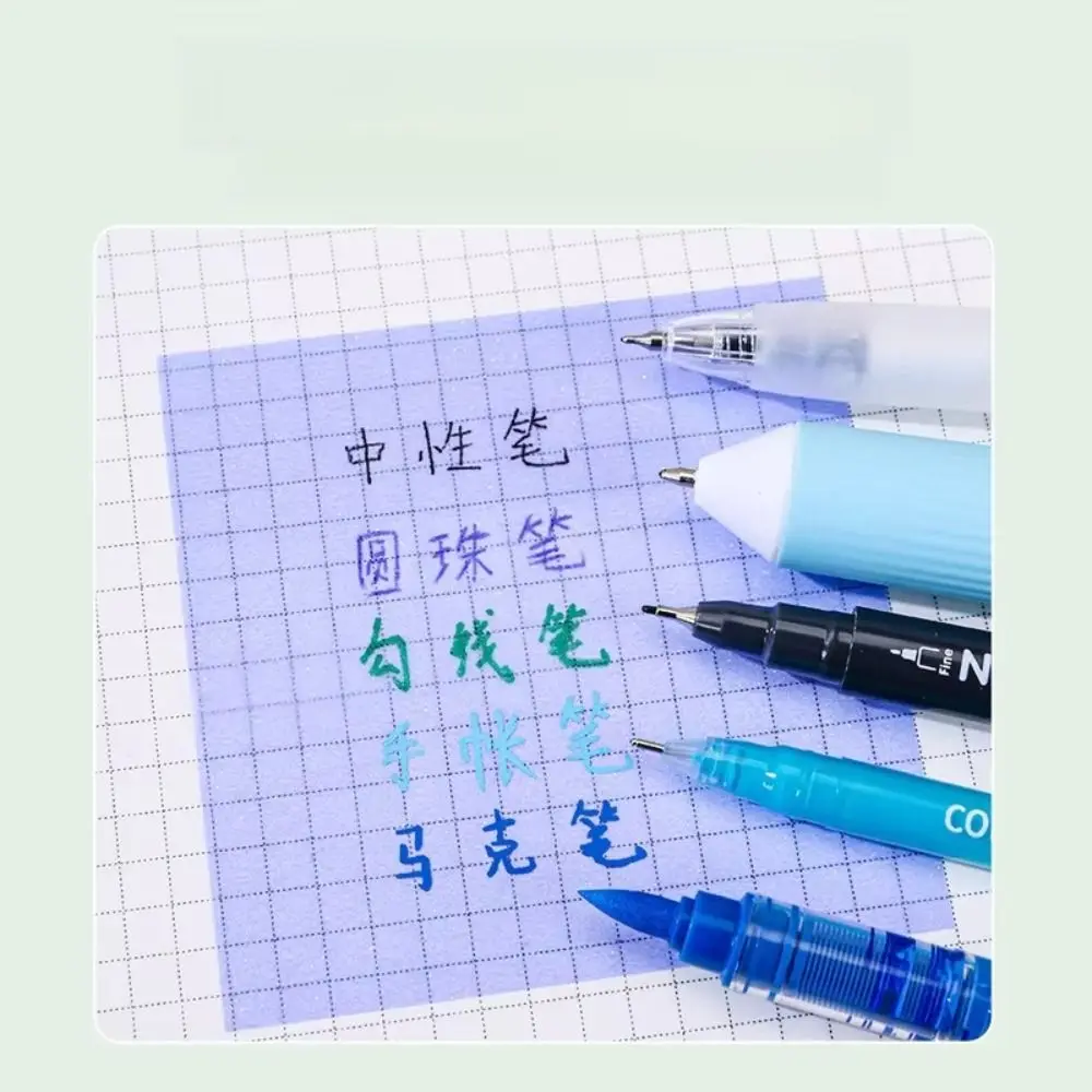 Portable Kawaii Pull-out Sticky Notes Creative Pearlescent Colorful Memo Pad Translucent Adhesive Cartoon Notepads Gift