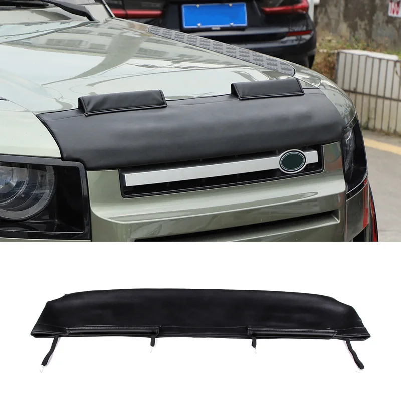 For Land Rover Defender 110 130 2020-23 Car Hood Cover Stone Deflector Hood Protection Shield Sand Block Exterior Accessories