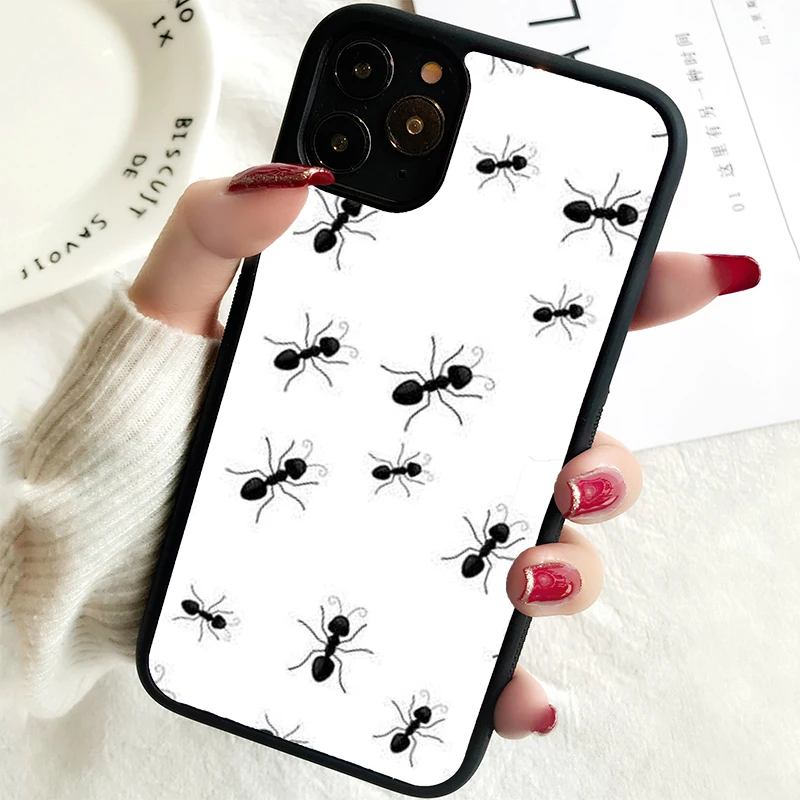 5 5S SE 2020 Phone Cover Case for iPhone 6 6S 7 8 PLUS X XS XR 11 12 13 MINI 14 PRO MAX Rubber Silicone Creepy Ant Insects Scary