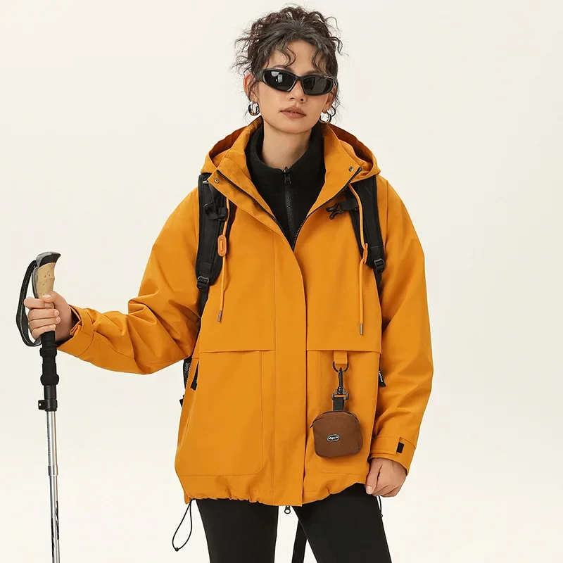 

Jackets for women's autumn new three-in-one loose mountaineering uniforms, jackets and coats for women