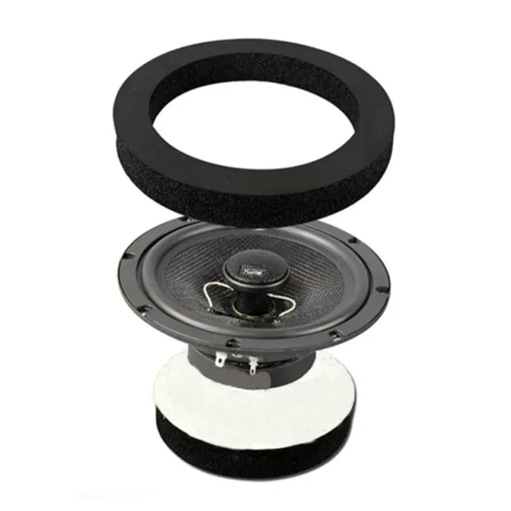 2pcs 6.5 Inch Car Speaker Foam Pad Bass Enhancement Sound Deadening Ring Auto Door Insulation Woofer Accessory