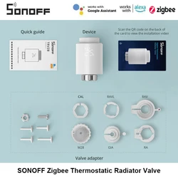 SONOFF Zigbee Thermostatic Radiator Valve Smart TRV Thermostat Actuator Temperature Heater Control Support Alexa SNZB-02D