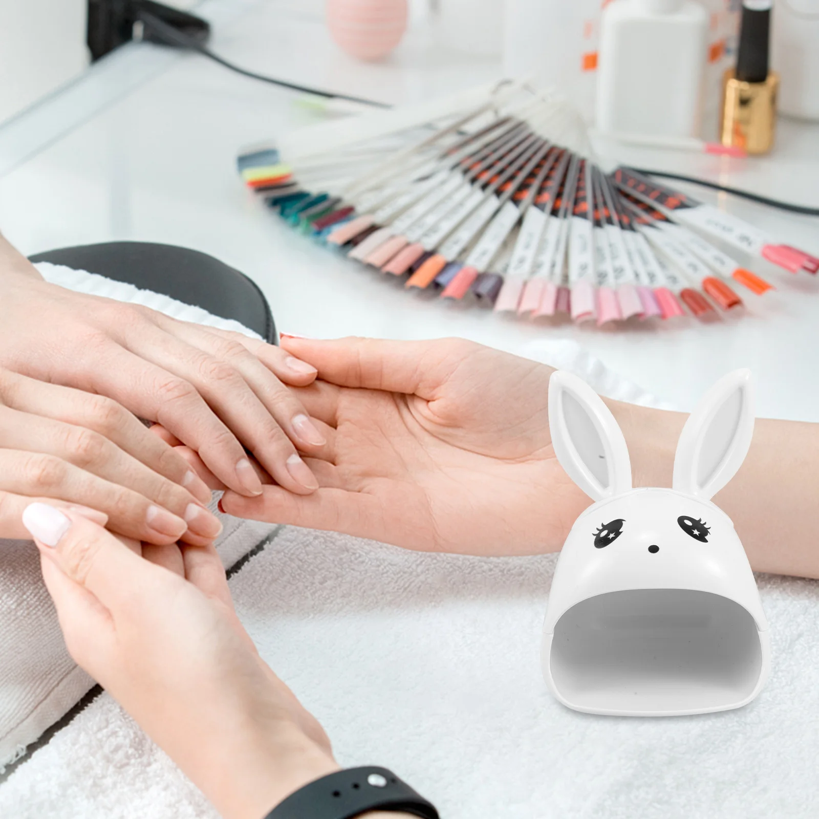Mini Lampka LED Przenośna Suszarka UV do Paznokci Uroczy Króliczek Szybkie Suszenie Żelu Maszyna do Utwardzania Żelu Zasilana przez USB Mała Lampka do Paznokci