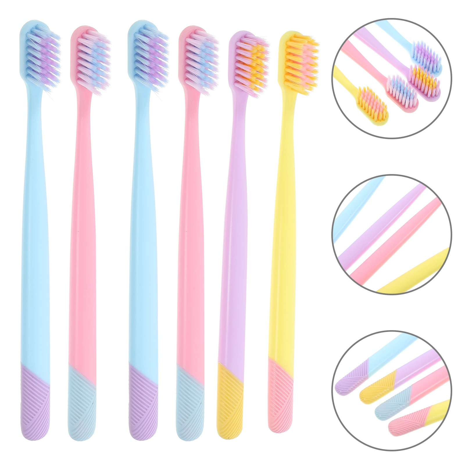 

10pcs Soft Bristle Toothbrush Travel Size Manual Adult Portable PP Toothbrushes for Camping Business Trips Durable Gum Friendly