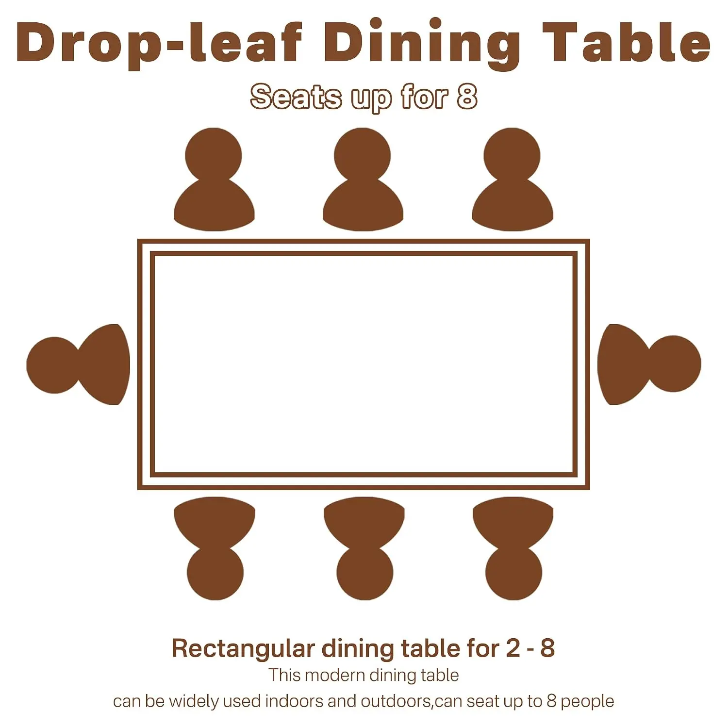 Folding Dining Table,Dining Room Table with Drawers,Industrial Extendable Table for 6-8 People,for Dining Room,Living Room,Resta