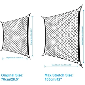 Nylon Elastic Mesh net, luggage storage, load organizer, net trunk, fit for Hyundai Crete, IX25, IX35, i30, i40, tucson, solaris, santa 8 Main Sales Curtain Dolly holder Tucson - №2