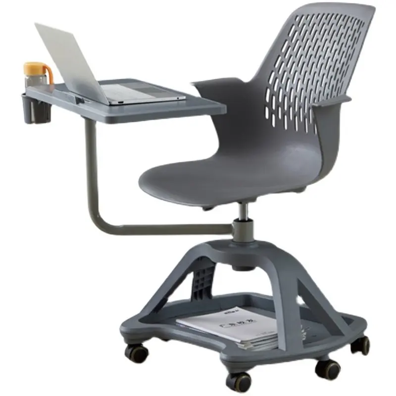 Water Cup Holder Student Chair with Desktop Integrated Writing Training Chair Smart Classroom Discussion Music Class