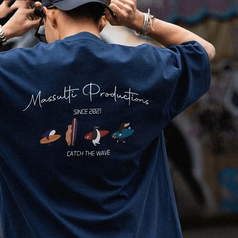 

Breathable Loose Cotton T-Shirt Short Sleeve Versatile Print Casual Summer Top for Young Men Comfortable Lightweight Tee