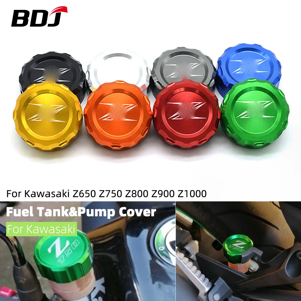 

BDJ Z900 Z1000 CNC Rear Brake Fluid Cylinder Cap Reservoir Cover Pump Cover Fuel Cup Cap For Kawasaki Z650 Z750 Z800