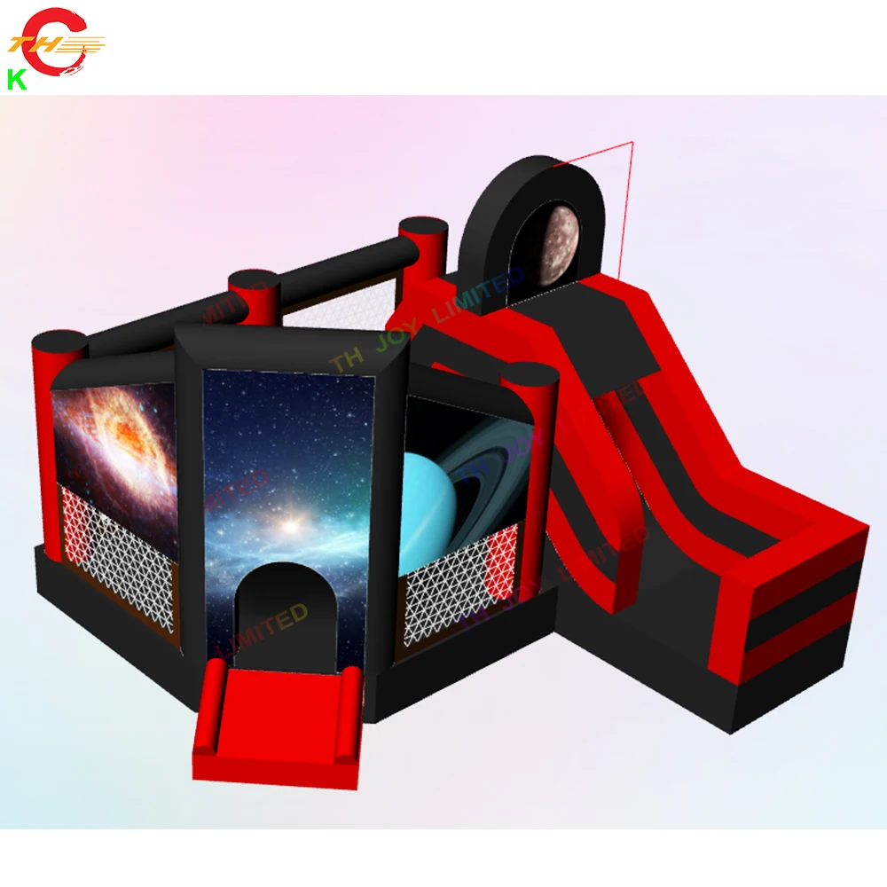 Maglione gonfiabile Moonwalk dell'aria gonfiabile della telone del PVC commerciale del buttafuori gonfiabile della scivolo di Halloween della nave veloce per i bambini