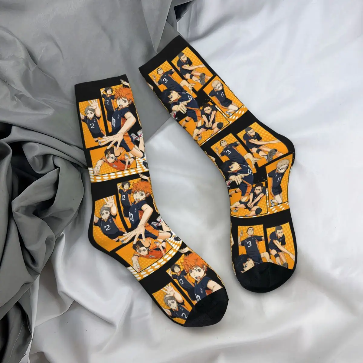 Calzini Unisex accoglienti con stampa 3D, escursionismo Haikyuu volley Kuroo Tetsurou Kozume Kenma Anime interessanti calzini quattro stagioni