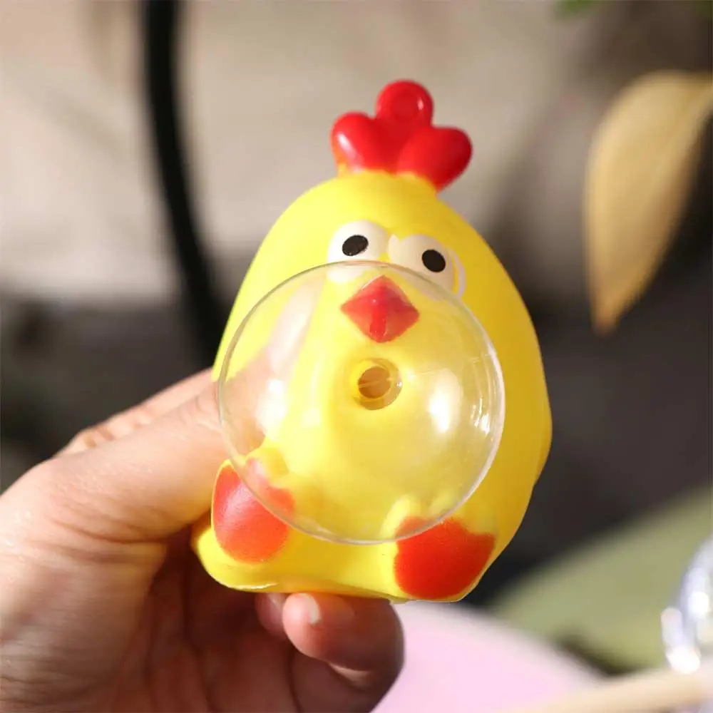 Jogos interativos amarelo frango squeeze brinquedos bolha de sopro de alta elasticidade pitada brinquedos pitada amassar macio dos desenhos animados amassar brinquedo presente
