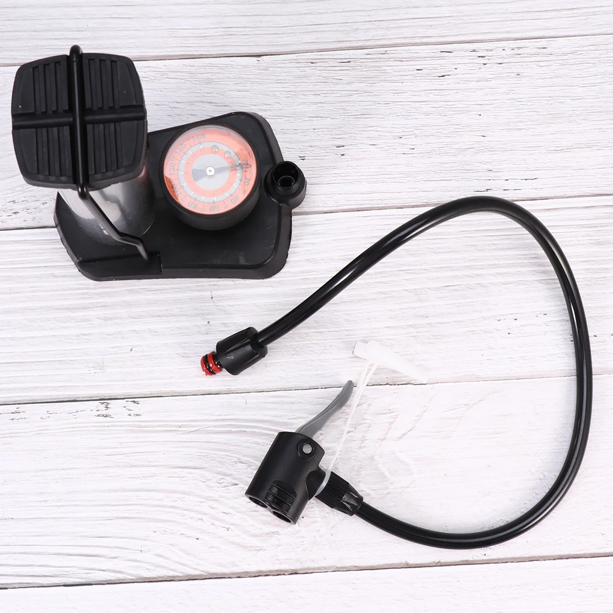 

Bike Tire Floor Pump Durable Metal Tubes No Adapters Needed Tight Seal Inflates Bicycles Motorcycles Swimming Rings Air Beds