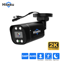 Hiseeu 5MP AHD Camera Outdoor Night Vision Home Video Human Detection CCTV Surveillance Analog Cameras H.265 XMEye Pro APP