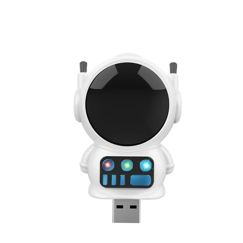 Astronaut luchtreiniger met negatieve ionen, plug-and-play, geen bediening vereist, mini en compact, ruisvrij, USB-aangedreven
