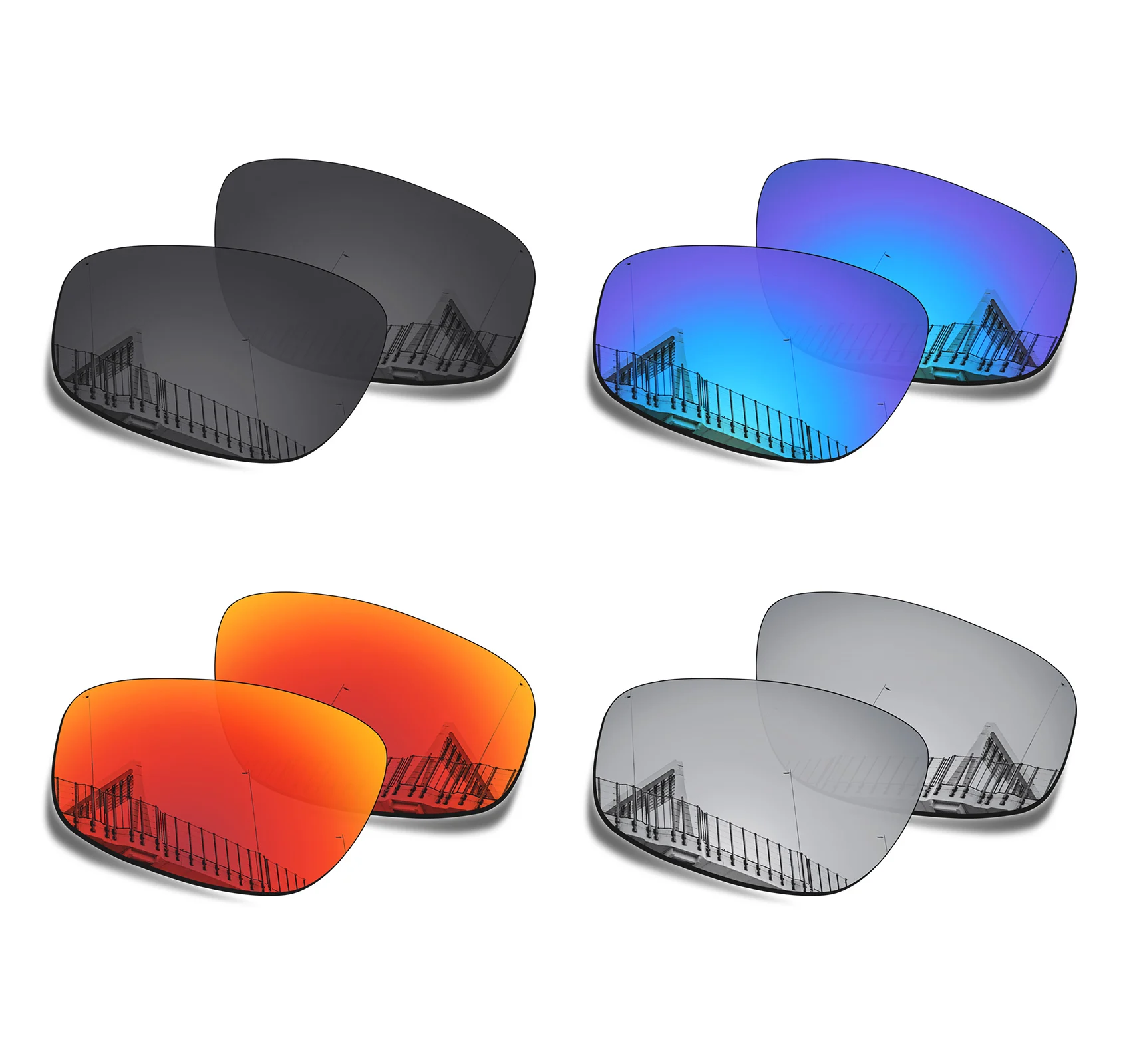 Mau Jm Black Coral 65mm Polarzed Oversze Rectangular Sunglasses