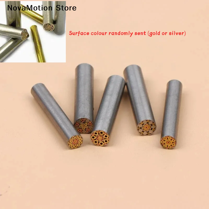 [NM]5/6mm Mosaic Pin Rivets For Knife Handle Patch Screw Brass Mosaics Rivets Nail Steel Tube Slingshot Patch Rivet Length 30mm