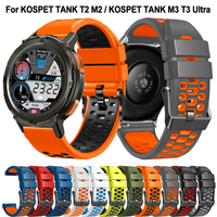 Breathable Sport Silicone Strap For KOSPET TANK T2 T3/ TANK M2 M3 Ultra Watchband Wristband TANK T3 Ultra Watch Band 22mm Correa