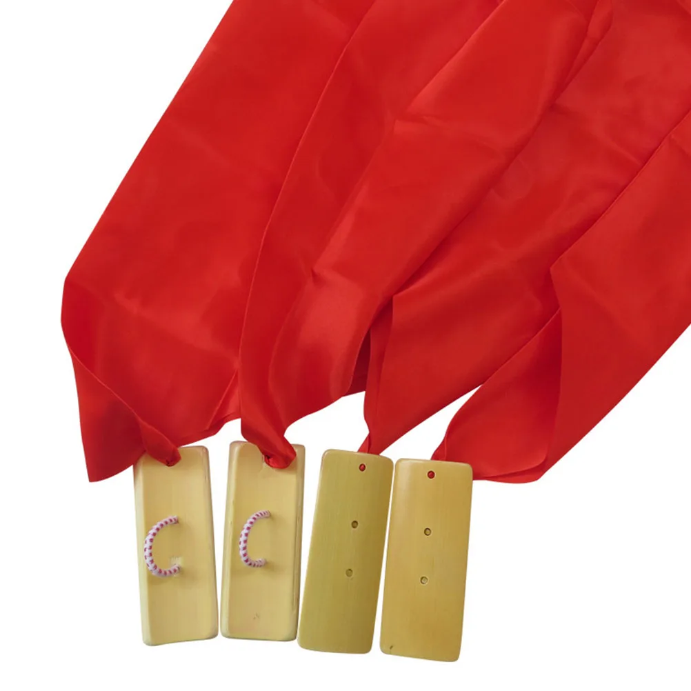 

4 Pcs Bamboo Board Props Handmade Chinese Kuaiban Christmas Festival Performance