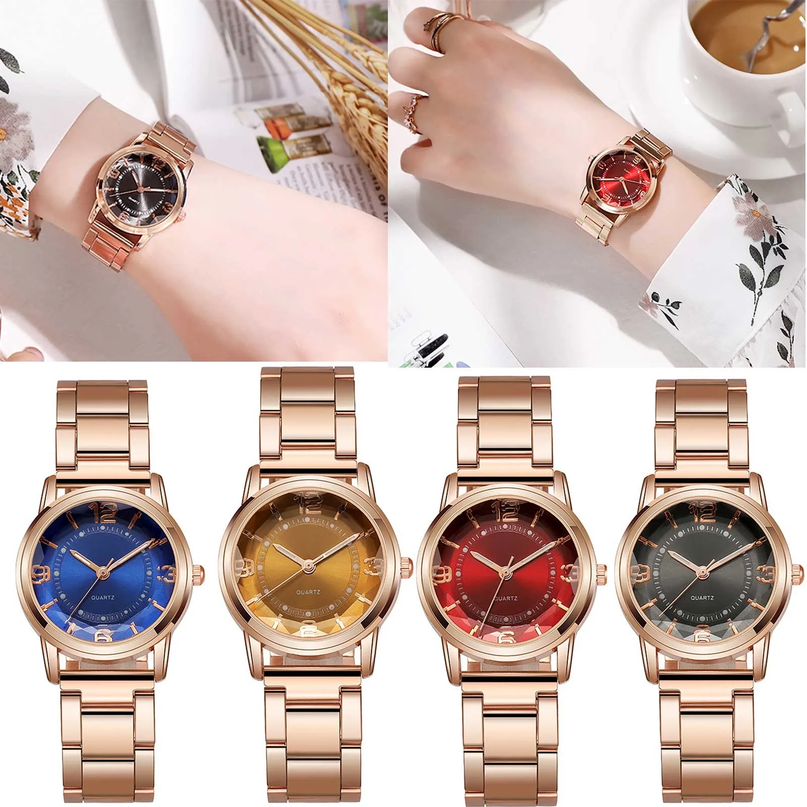 Luxury Watche Quartz Watch Stainless Steel Dial Casual Bracele Watch High Quality Quartz Watch Watche 2024 Alloy Reloj ساعات