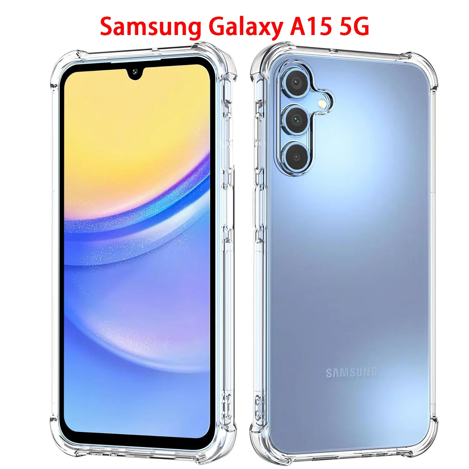 Case for Samsung Galaxy A15 5G Scratch Resistant, Reinforced Corners, TPU Rubber Soft Skin Silicone Cover for Galaxy A15 5G