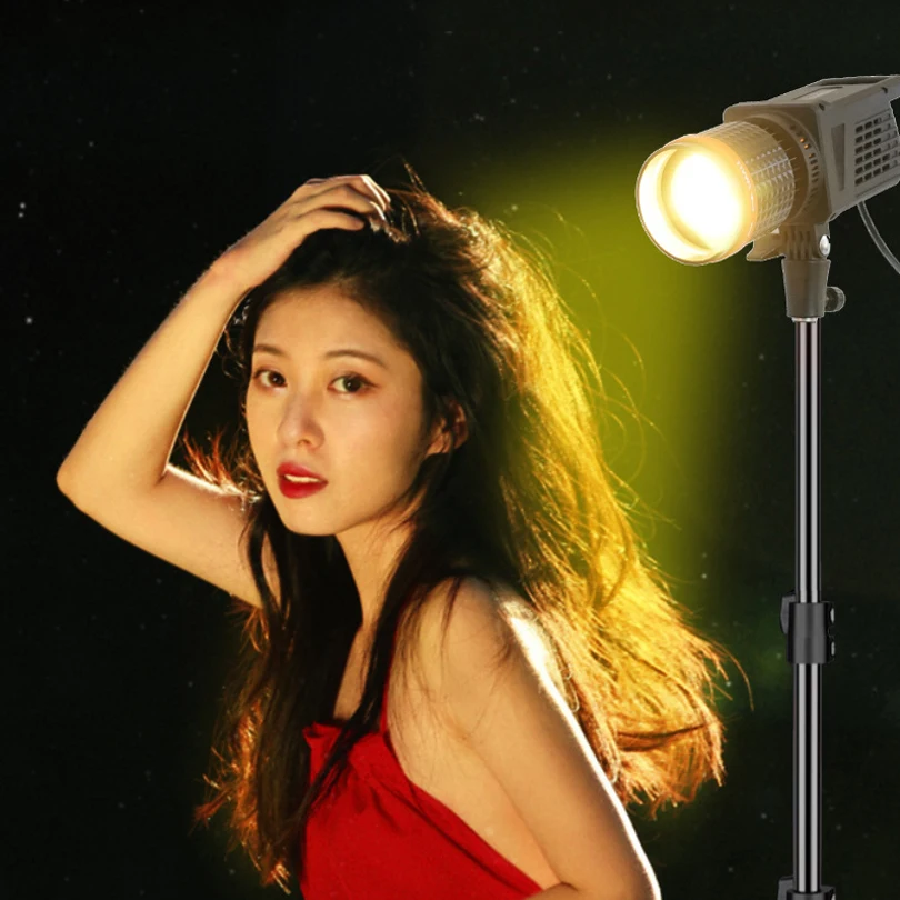 40W LED Lamp 3000k-6000k Photography Light Spotlight 4-color Filter Hair Video Light for Portrait Flash Studio Accessories Youtu