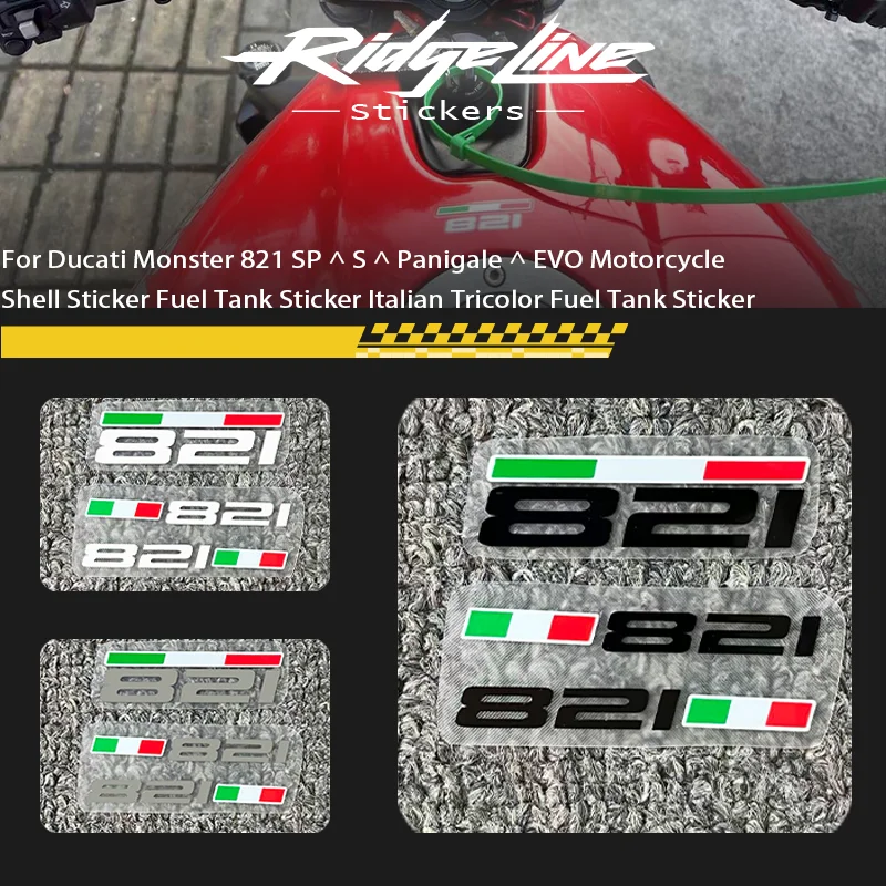 

For Ducati Monster 821 SP ^ S ^ Panigale ^ EVO Motorcycle Shell Sticker Fuel Tank Sticker Italian Tricolor Fuel Tank Sticker
