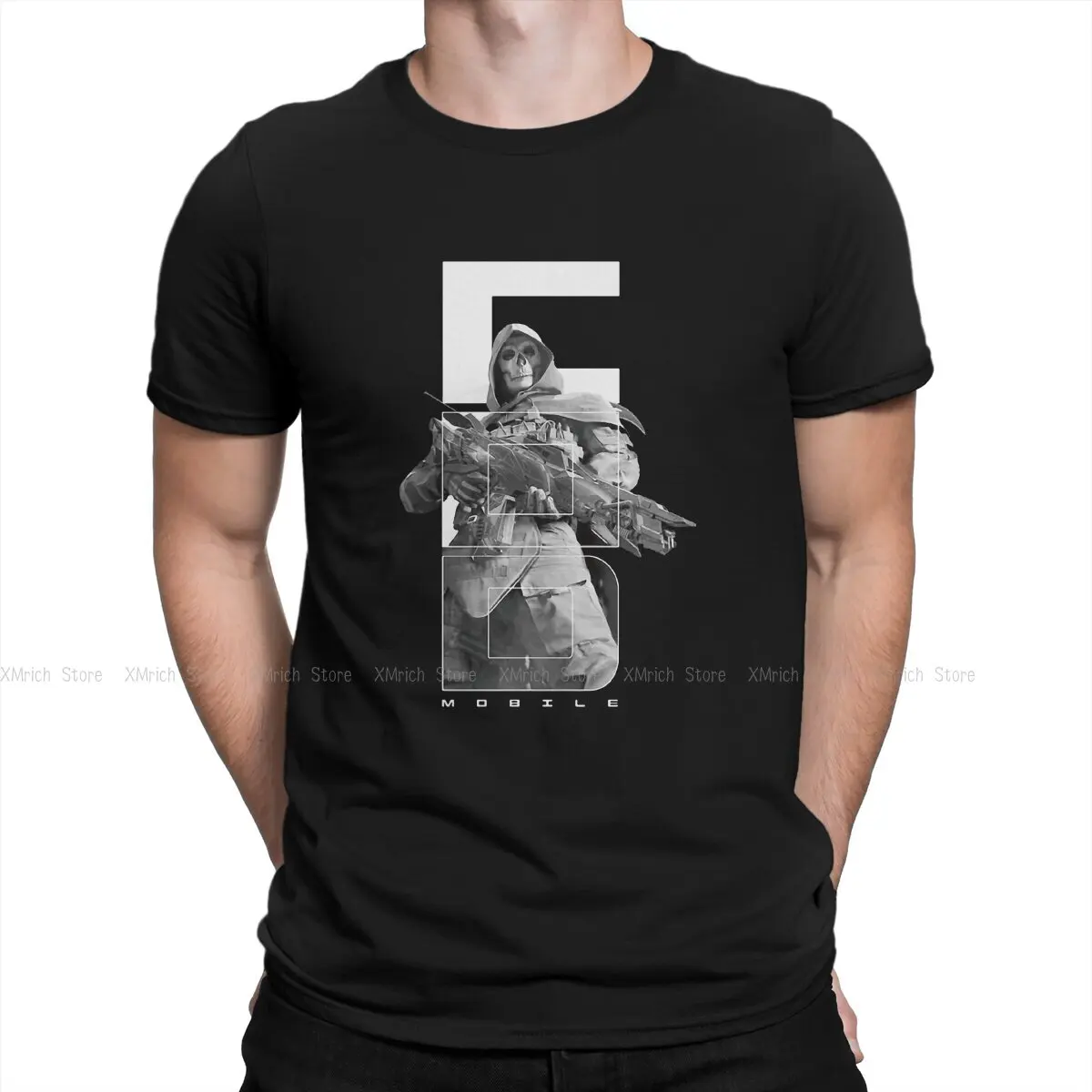 Ghost Azrael Futuristic Art Man's TShirt Call Of Duty Modern Warfare II O Neck Short Sleeve  T Shirt Top Quality Birthday Gifts