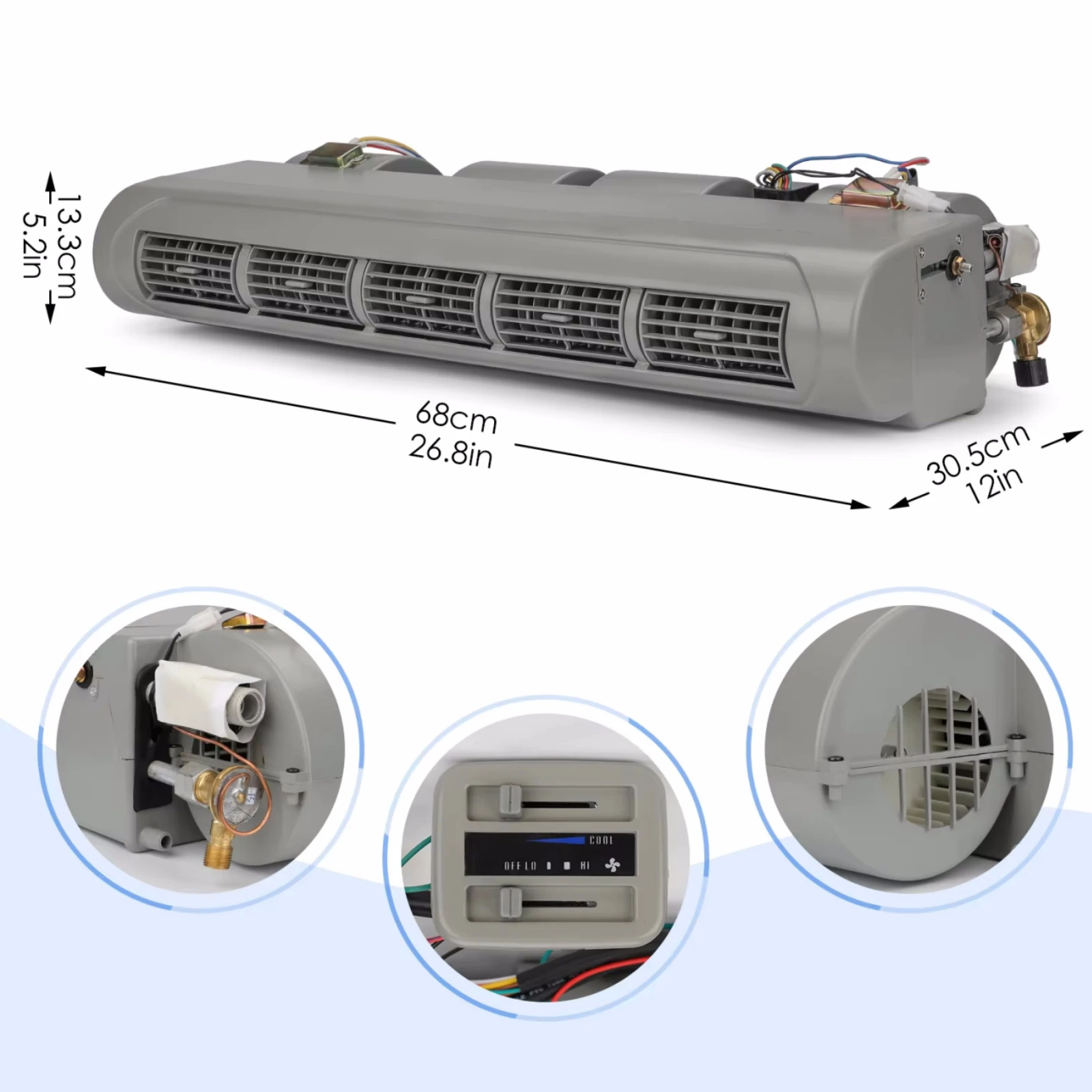 RV65F 12 V/24 V Kfz-Klimaanlage 508-Kompressor-Set, für LKW, Bus, Wohnmobil, Freizeitfahrzeug, AC-Zubehör