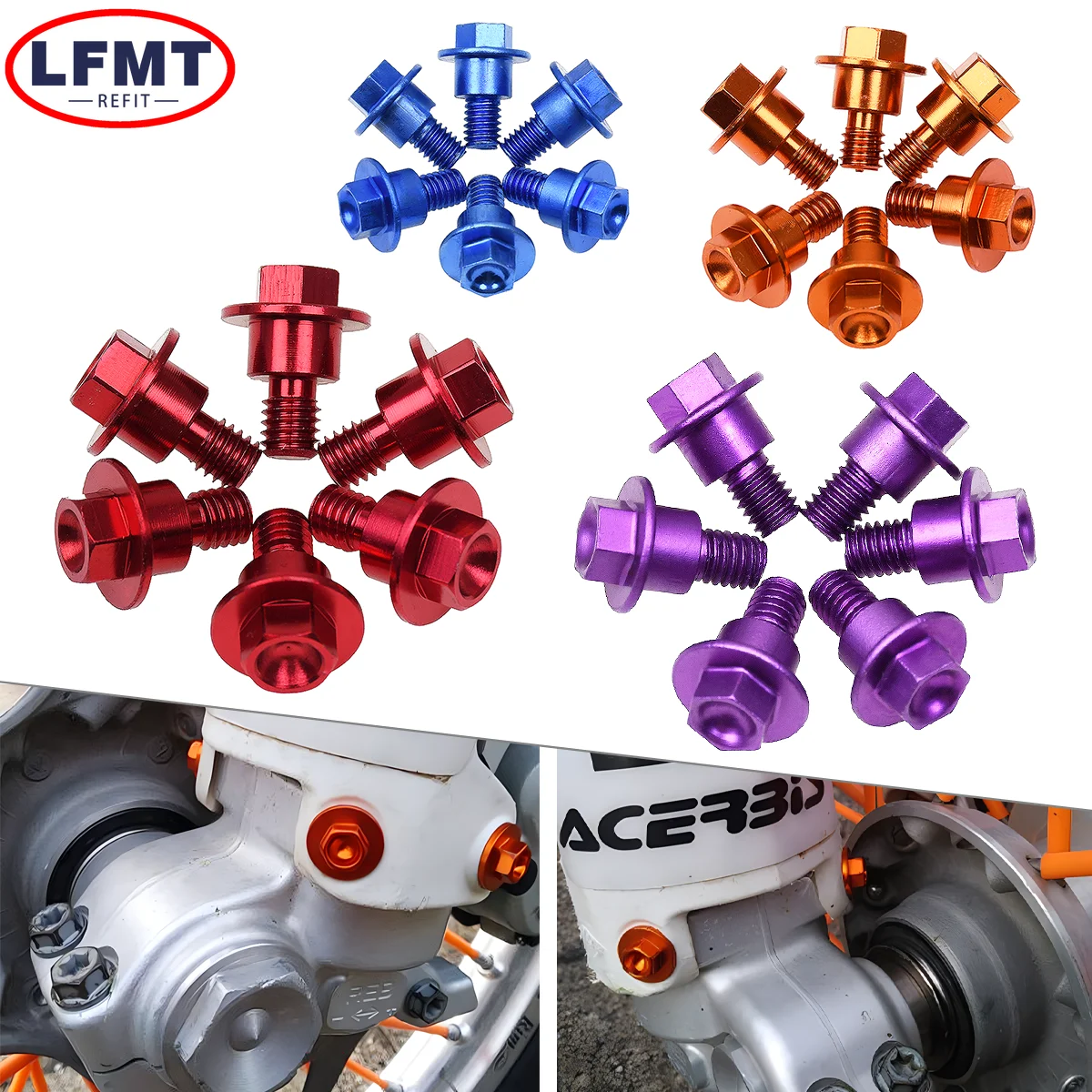 

M6*12 Motorcycle Front Fork Guard Bolt Screw For KTM SX SXF XC XCF EXC EXCF XCW XCFW 125 150 250 300 350 450 500 530 2000-2024