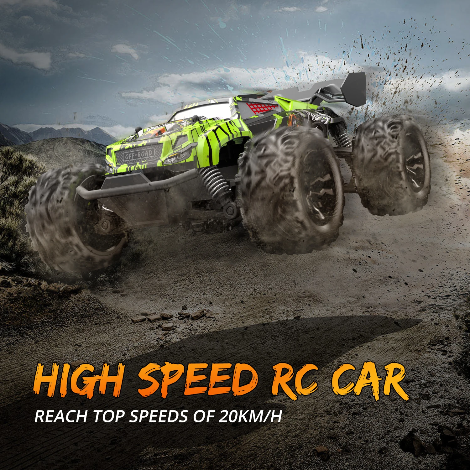 High-Speed 2.4G 4WD RC Off-Road Vehicle Boys' Model Remote Control Car Four-Wheel Drive Drift Climbing Toy