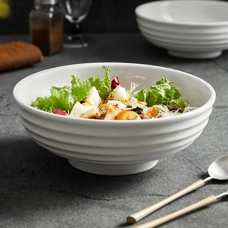 soup bowl Household noodle  Snail noodle  Simple high-end Japanese salad bowl Boiled sauerkraut fish large basin