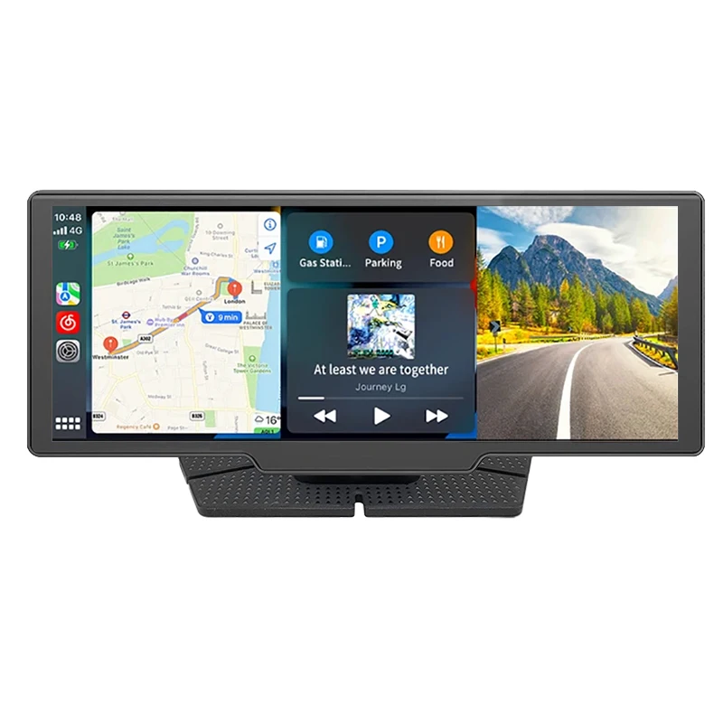 

10.26 Inch Car Dash Cam Wireless Carplay Android Auto Car Video Recording Wifi Gps Car Dvr Navigation Record Display