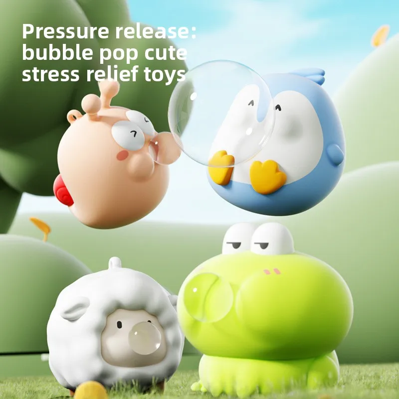 Bubble Spitting Toy Food Squishy Pop-out Bubble Squeeze Toy Burger Shape Slow Rising Squishy for Stress Relief&Sensory Training