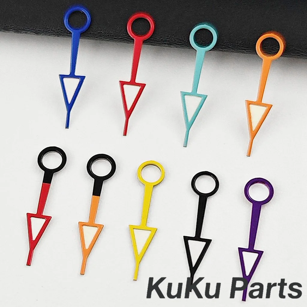 NH34 4 Pins 12.5mm GMT Blue Red Blue Yellow Black Purple GMT Hands Green Luminous For NH35 NH34A 4R34 Movement Replacement Parts