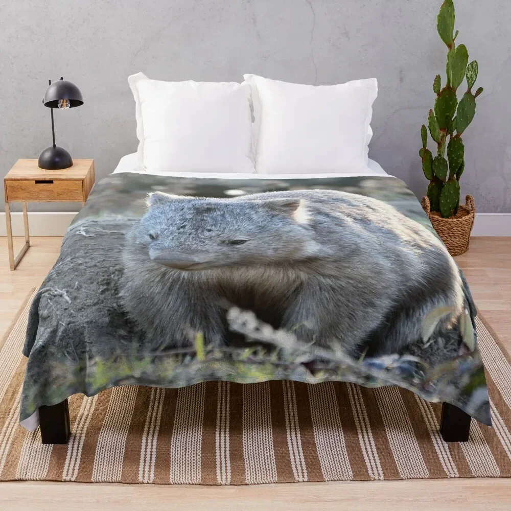 Wombat in the sun Throw Blanket Loose manga Bed covers blankets and throws Blankets