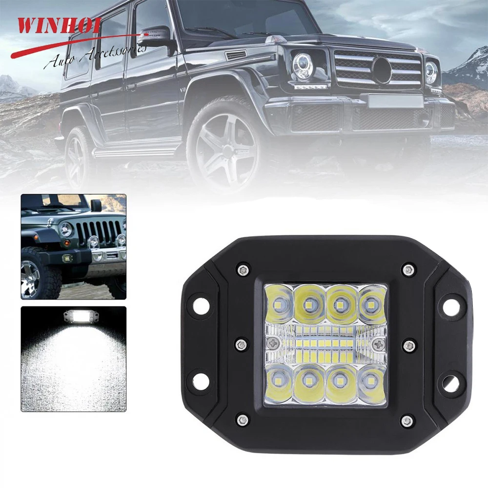 

5 Inch Car Flush Mount Led Lights Led Work Light Bar Car Headlights 12-24V Fog Lamp Spotligh for Truck Off Road Accessories 4x4