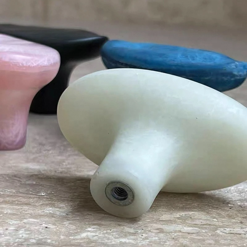 Wabi-Sabi Fiberglass Coat Hook Pebble Shape Art Fashion Luxury Decorative Door Handle