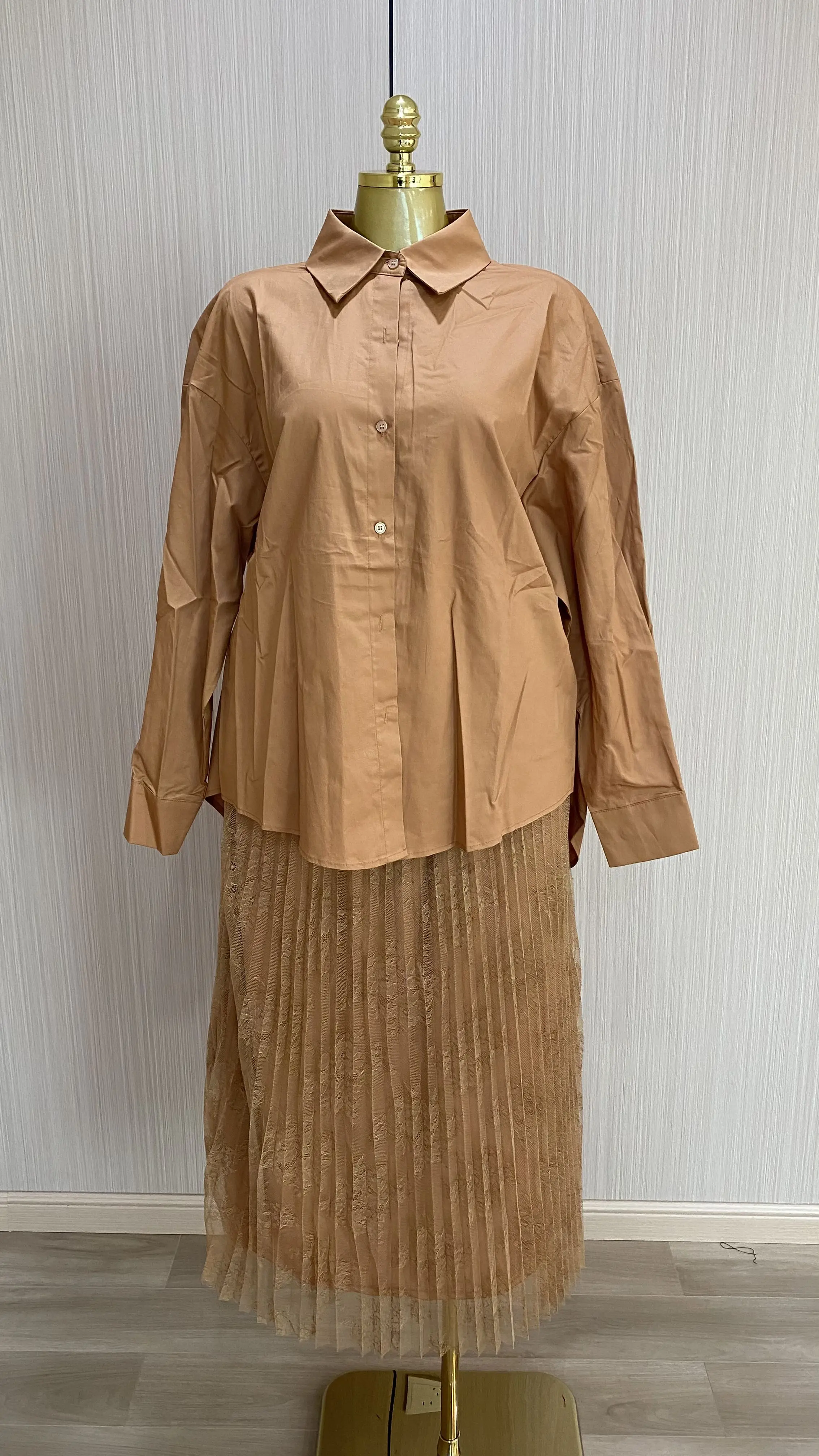 

Custom logo new summer two-piece shirt and shorts set, loose retro women's two-piece set-GZXX758