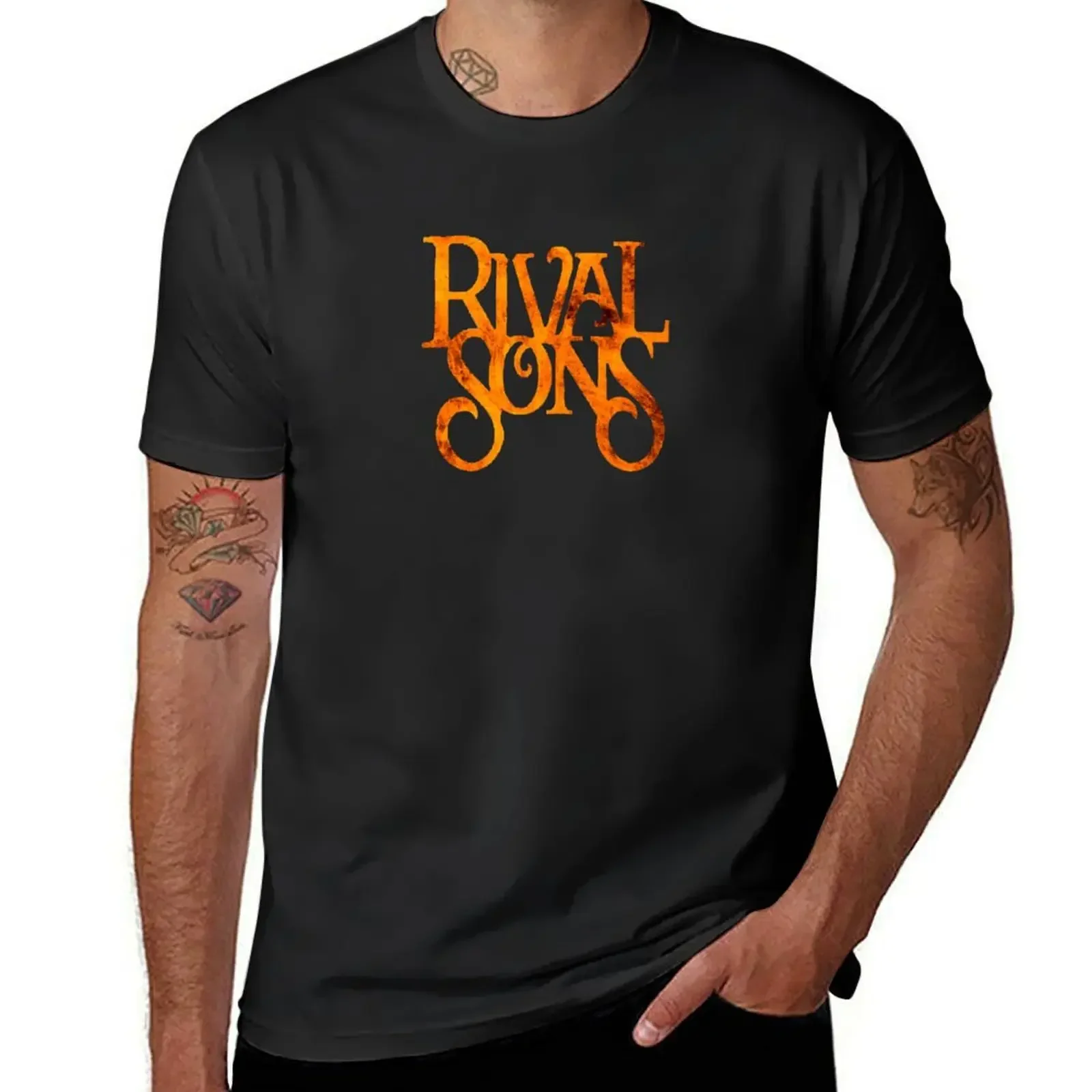 Rival Sons best logo T-Shirt customs summer top for a boy oversizeds mens t shirts casual stylish