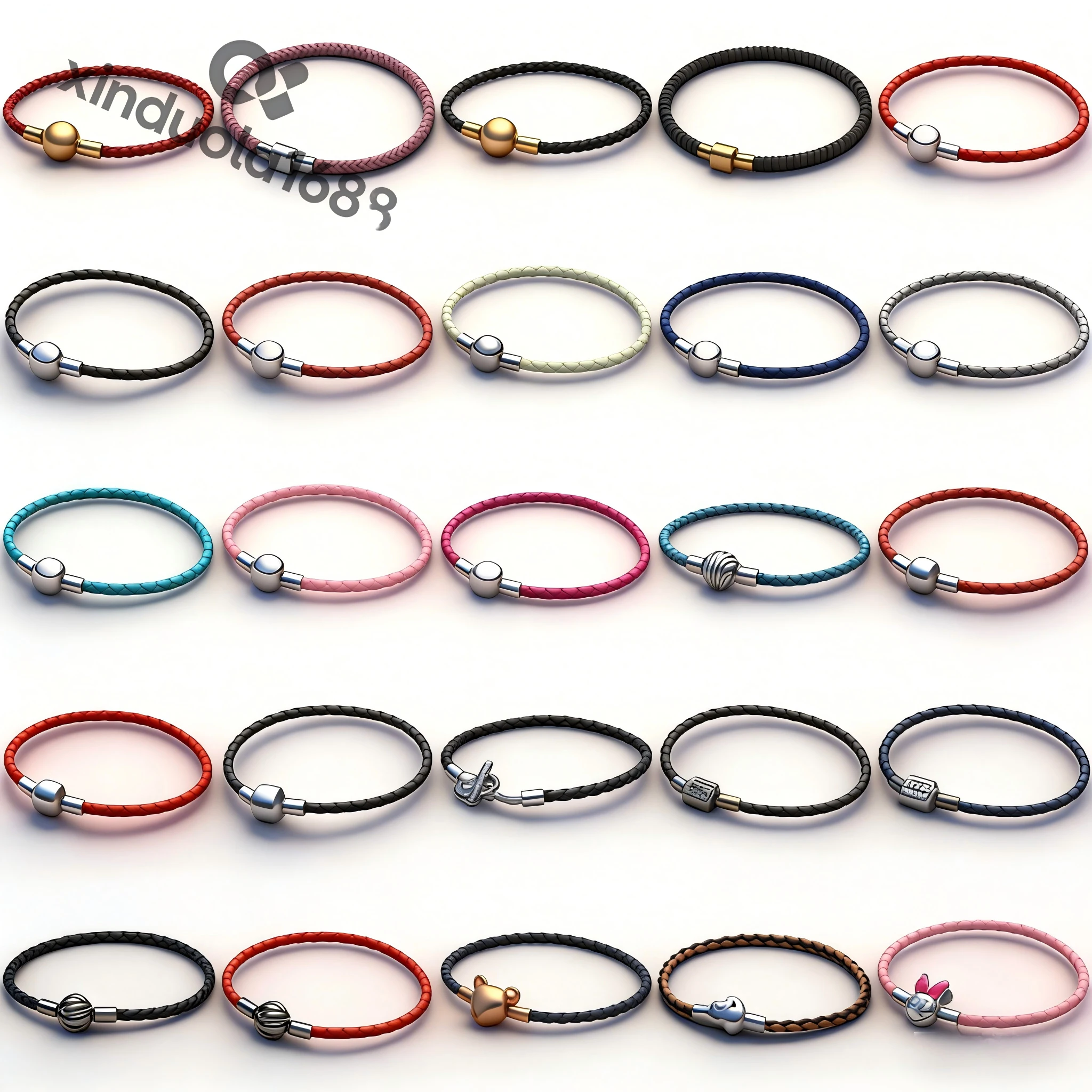 Bracelet en cuir rouge original en argent 925 de haute qualité - Bracelet à breloques DIY pour femmes, adapté aux mariages et aux fêtes