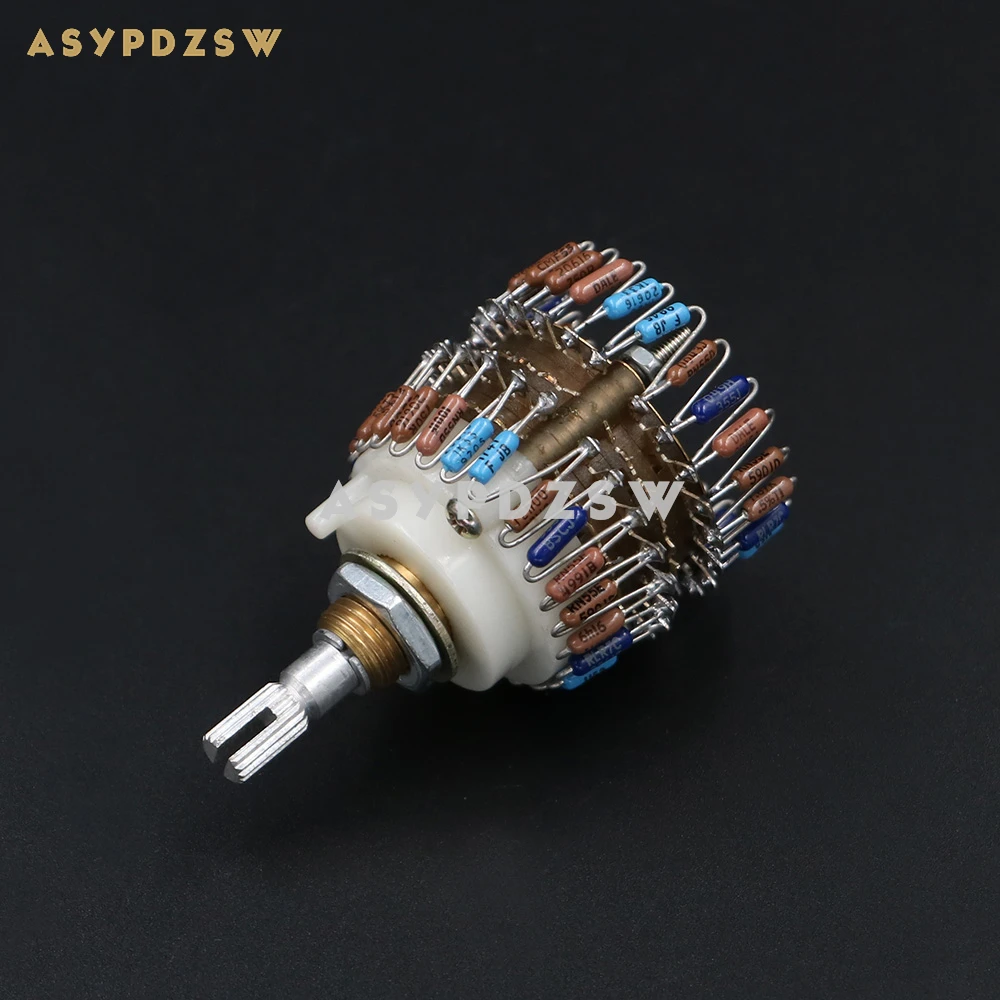 23 خطوة ترس مقبض خطوة الجهد 10K/50K/100K (2 قناة) مكبر كهربائي حجم الجهد