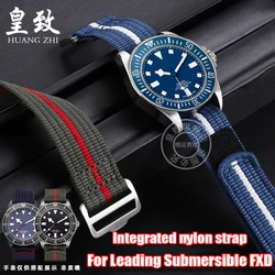 22mm High quality Watch Strap For TUDOR Leading Type Dividing FXD 1958 M25707 M25717N Blue Bracelet Men‘s Canvas nylon Watchband