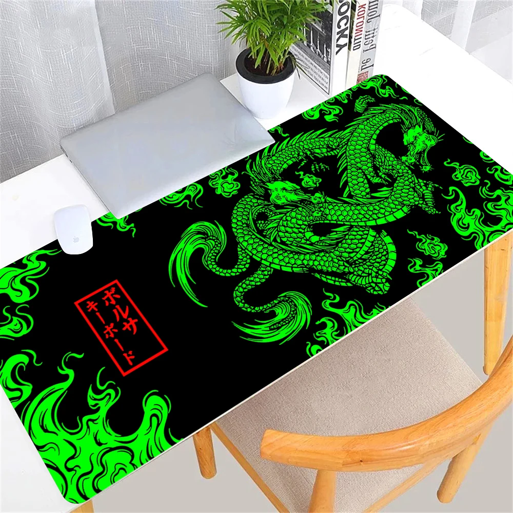 900x400mm Large Gaming Mousepad Japanese Dragon Anime XXL Keyboard Gamer Rubber Mouse Pads on The Table Speed Non-slip Desk Mats