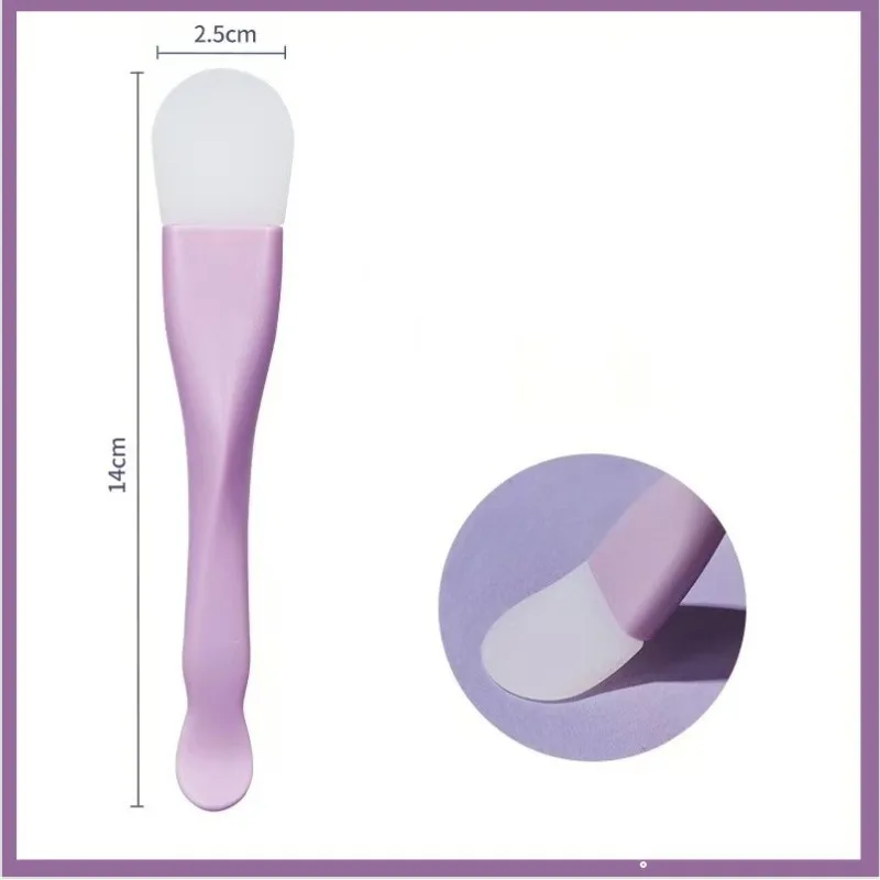 1pc Double Head Silicone Facial Mask Brush Face Cleaning Scraper Daub Type Mud Film Special Brush Beauty Tool view 5
