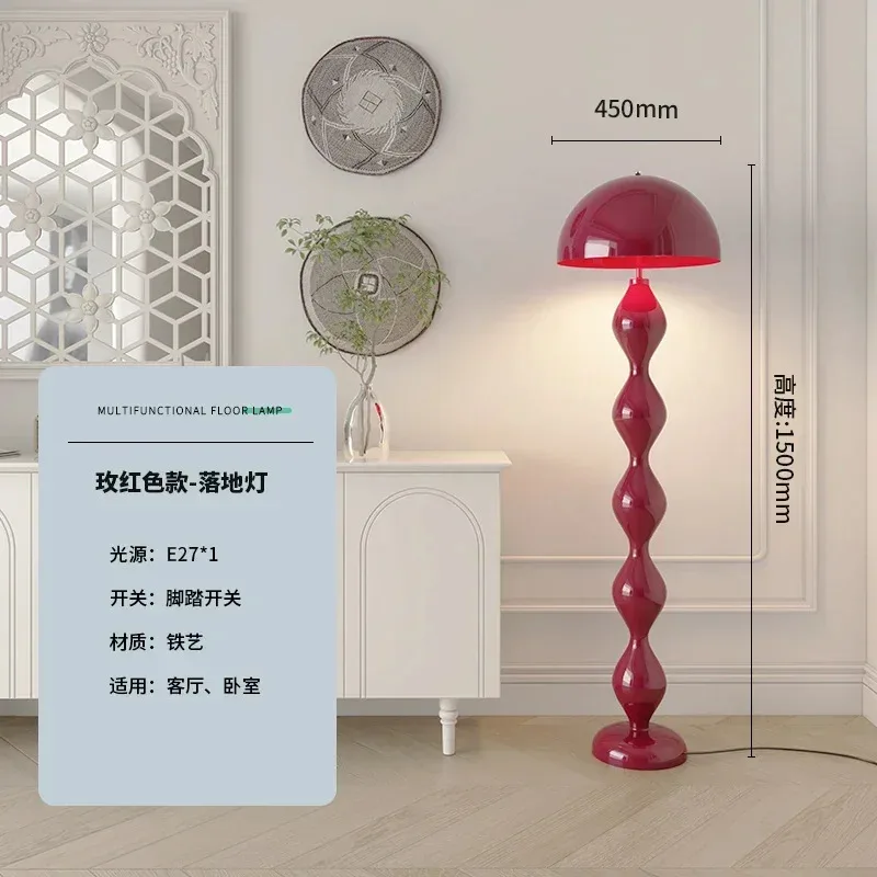 Imagem -05 - Macaron Mushroom Led Floor Lamps para Sala de Estar Sofá Lado Controle Remoto Dim Standing Lamp Quarto Luz de Cabeceira Home Decor